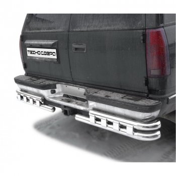 Защита заднего бампера Уголки двойные, d63.5, Техно Сфера Chevrolet Tahoe GMT900 5 дв. (2006-2013)