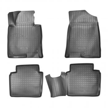 Комплект ковриков в салон Norplast Lidec KIA Optima 4 JF дорестайлинг седан (2016-2018)  (черный)