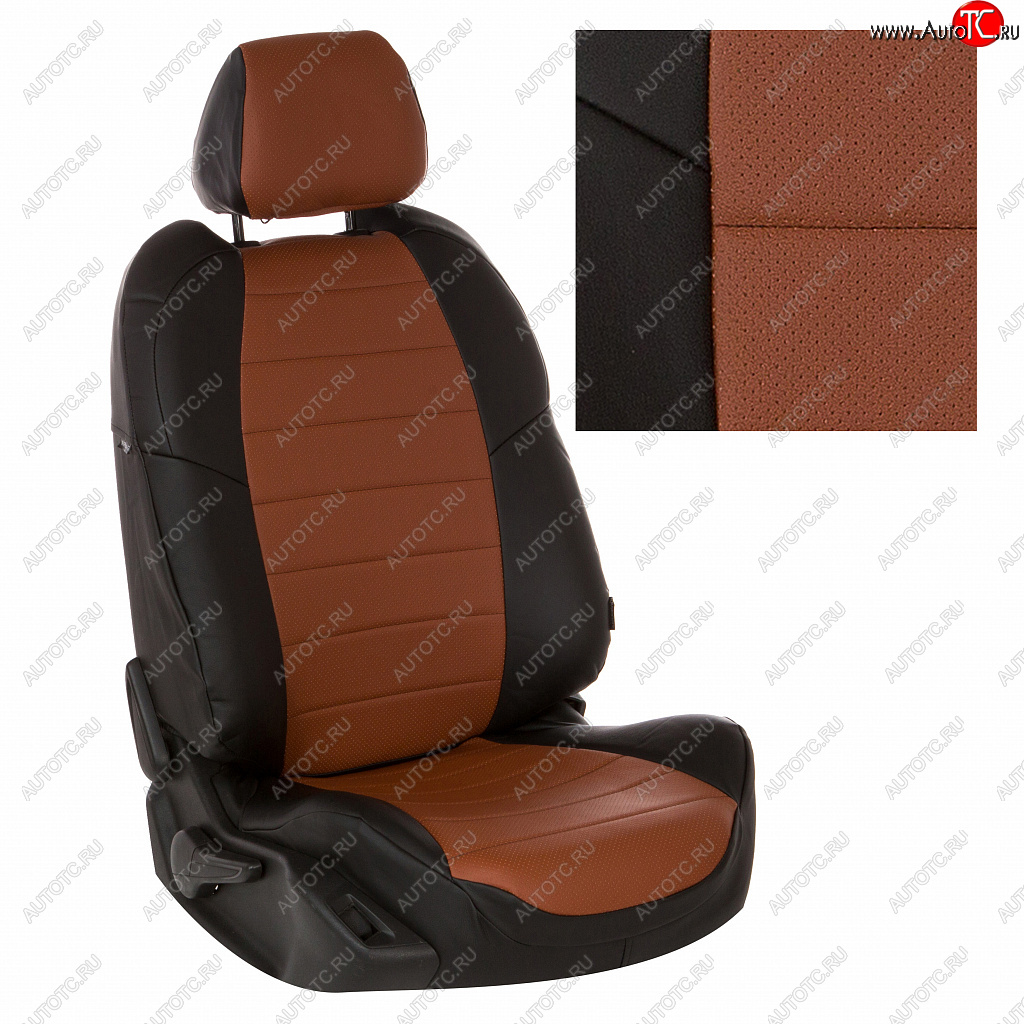 13 849 р. Чехлы сидений (экокожа) Автопилот  Haval Dargo (2022-2024) (черный/коричневый)