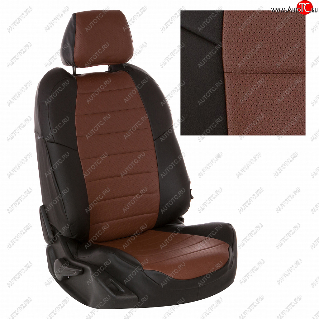 13 849 р. Чехлы сидений (экокожа) Автопилот  Haval Dargo (2022-2024) (черный/темно-коричневый)