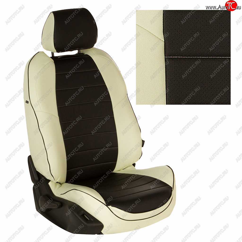 13 849 р. Чехлы сидений (экокожа) Автопилот Haval Dargo (2022-2024) (белый/черный)