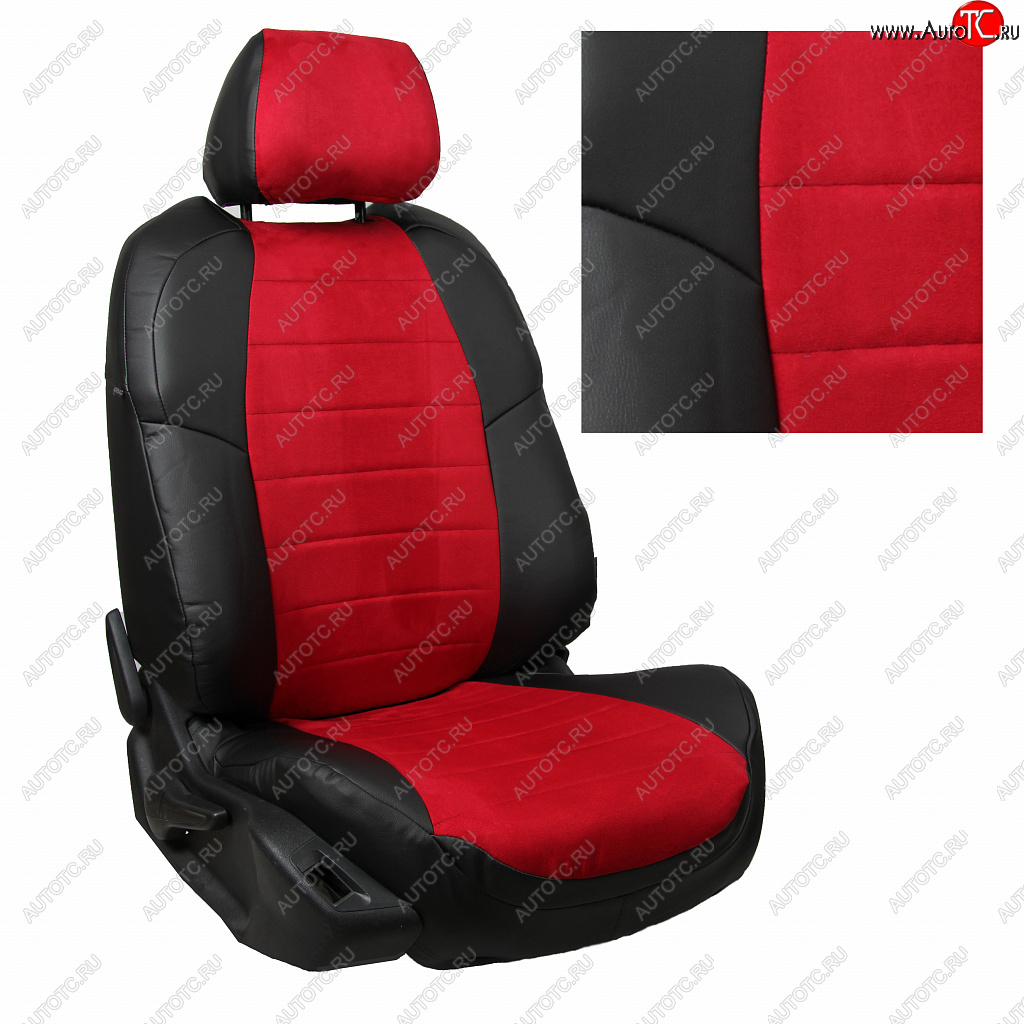 7 499 р. Чехлы сидений (алькантара) Автопилот  Haval Dargo (2022-2024) (черный/красный)