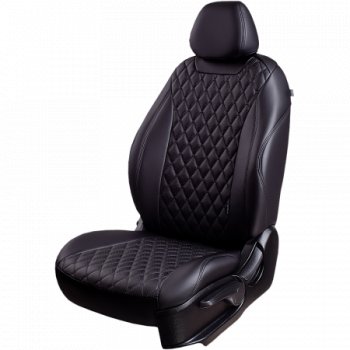 12 499 р. Комплект чехлов для сидений (РЗС 40/60, 3Г, Орегон) БАЙРОН Lord Autofashion  Audi A3  8PA хэтчбэк 5 дв. (2003-2013) (черный , вставка черная, строчка черная). Увеличить фотографию 1