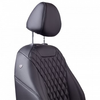 12 499 р. Комплект чехлов для сидений (РЗС 40/60, 3Г, Орегон) БАЙРОН Lord Autofashion  Audi A3  8PA хэтчбэк 5 дв. (2003-2013) (черный , вставка черная, строчка черная). Увеличить фотографию 3