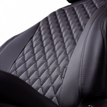 12 499 р. Комплект чехлов для сидений (РЗС 40/60, 3Г, Орегон) БАЙРОН Lord Autofashion  Audi A3  8PA хэтчбэк 5 дв. (2003-2013) (черный , вставка черная, строчка черная). Увеличить фотографию 6