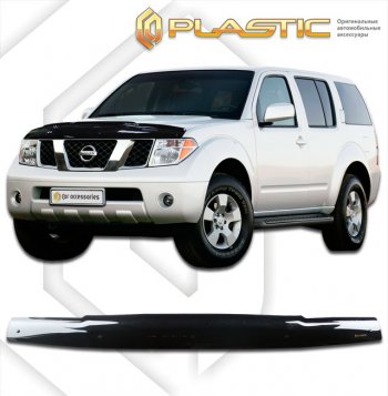 1 799 р. Дефлектор капота CA-Plastic  Nissan Terrano2  R20 (1999-2006) (Classic черный). Увеличить фотографию 1