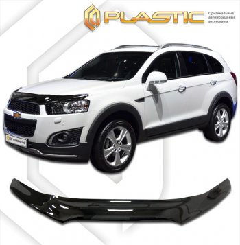 2 199 р. Дефлектор капота (exclusive) CA-Plastic Chevrolet Captiva 1-ый рестайлинг (2011-2013) (Classic черный). Увеличить фотографию 1