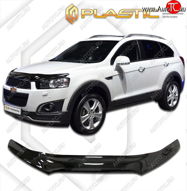 2 199 р. Дефлектор капота (exclusive) CA-Plastic Chevrolet Captiva 1-ый рестайлинг (2011-2013) (Classic черный)