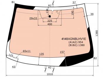 17 399 р. Стекло лобовое (Обогрев полный) Hyundai Solaris 10-17  Kia Rio 11-17  Hyundai Accent 11-17 (4148AGNBLHV1E). Увеличить фотографию 1