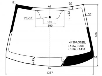 5 699 р. Стекло лобовое Kia Picanto 11-17  Morning 11-17 (4439AGNBL). Увеличить фотографию 1