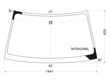 4 999 р. Стекло лобовое Mitsubishi L200 07-16  Pajero Sport 08-17  Montero Sport 96-00  Triton 06-11 (5679AGNBL). Увеличить фотографию 2