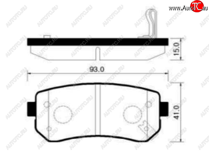 1 499 р. Колодки тормозные задние LH-RH SAT KIA Ceed 3 CD универсал (2018-2024)