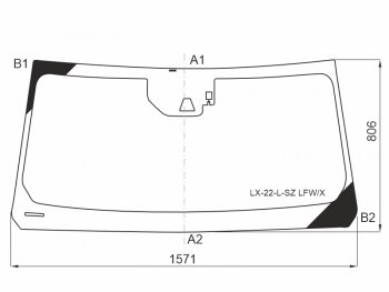 12 399 р. Стекло лобовое (Камера Датчик дождя) Toyota Land Cruiser (J300) 21-  Lexus LX 21- (LX-22-L-SZ LFW/X). Увеличить фотографию 1