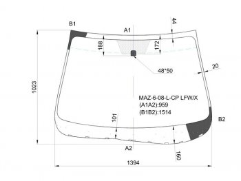 5 999 р. Стекло лобовое Mazda 6 07-12 (MAZ-6-08-L-CP LFW/X). Увеличить фотографию 1