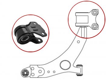 1 899 р. Сайлентблок RR переднего нижнего рычага FORD FOCUS IIIC-MAX II 2010- LH=RH (ST-1749992). Увеличить фотографию 1