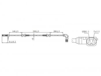 Датчик ABS передний RH-LH SAT   C-Class ( CL203,  S203), CLK class  W209