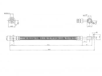 Шланг тормозной задний RH SAT Nissan Qashqai +2 1 J10 рестайлинг (2010-2014)