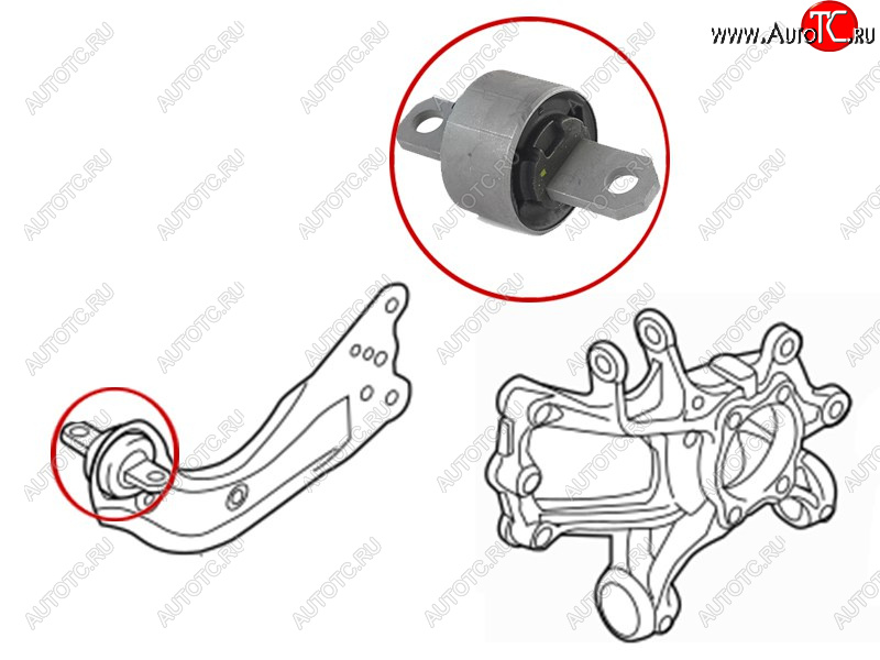 849 р. Сайлентблок заднего продольного рычага передний MAZDA CX-5 (ST-KR11-28-200-B)