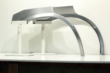 9 599 р. Задние ремонтные арки (комплект) AUTOFERRUM  Subaru Forester  SG (2002-2008) (Оцинкованная сталь 1 мм.). Увеличить фотографию 1