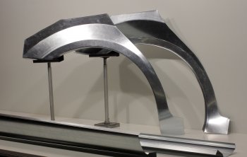 9 999 р. Задние ремонтные арки и пороги (с усилителем) AUTOFERRUM Mazda 6 GG седан дорестайлинг (2002-2005) (Холоднокатаная сталь 0,8 и 1 мм). Увеличить фотографию 1