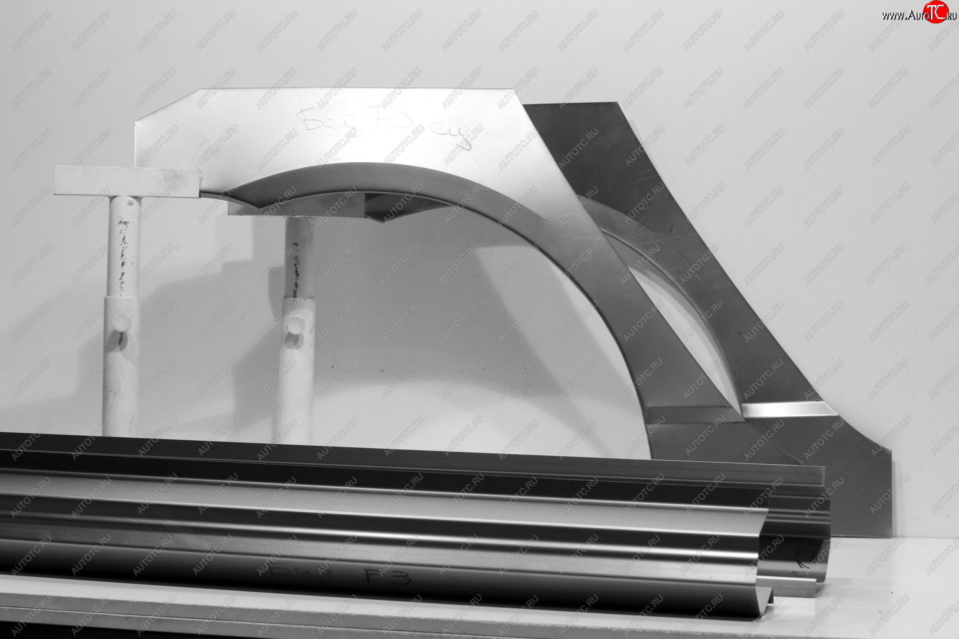 8 349 р. Задние ремонтные арки и пороги (с усилителем) AUTOFERRUM BYD F3 хэтчбек (2005-2014) (Холоднокатаная сталь 0,8 и 1 мм)