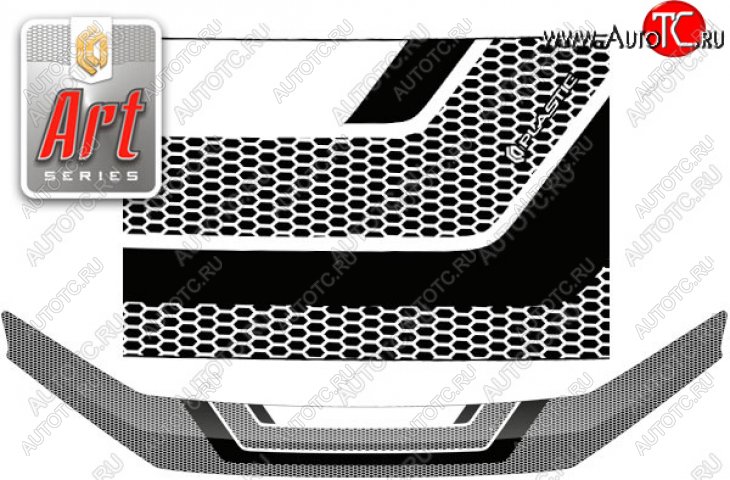 1 899 р. Дефлектор капота CA-Plastic  Toyota Avensis ( T270 седан,  T270 универсал) (2015-2018) (Серия Art серебро)