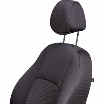 4 949 р. Комплект чехлов для сидений (РЗС 40/60, 2Г жаккард) Дублин Жаккард Lord Autofashion  Chevrolet Cobalt (2011-2024), Ravon R4 (2016-2020) (черный, вставка Стежок серая, строчка черная). Увеличить фотографию 7