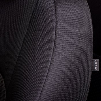 4 949 р. Комплект чехлов для сидений (РЗС 40/60, 2Г жаккард) Дублин Жаккард Lord Autofashion  Chevrolet Cobalt (2011-2024), Ravon R4 (2016-2020) (черный, вставка Стежок серая, строчка черная). Увеличить фотографию 8