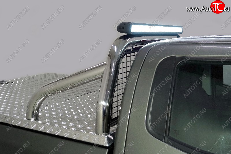 120 299 р. Защита кузова и заднего стекла (для крышки) со светодиодной фарой d 76,1 мм ТСС Тюнинг  Changan Hunter Plus (2022-2024) (нержавейка)