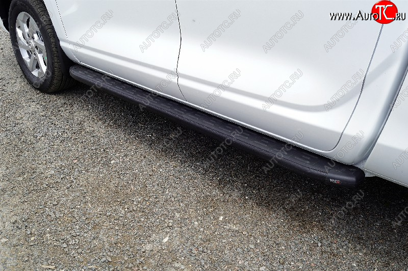 22 499 р. Пороги алюминиевые с пластиковой накладкой ТСС Тюнинг Changan Hunter Plus пикап (2022-2024) (карбон черные)