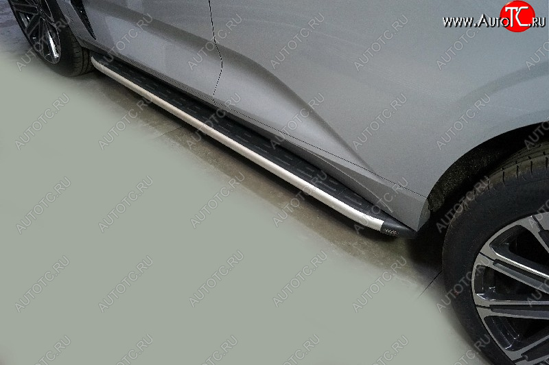 19 999 р. Пороги алюминиевые с пластиковой накладкой ТСС Тюнинг  Changan UNI-K (2020-2024) (серые)