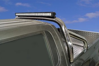 105 999 р. Защита кузова (для кузова) d 76,1 мм со светодиодной фарой ТСС Тюнинг  JAC T8 PRO (2020-2024) (нержавейка). Увеличить фотографию 1