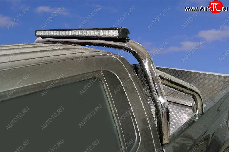 105 999 р. Защита кузова (для кузова) d 76,1 мм со светодиодной фарой ТСС Тюнинг  JAC T8 PRO (2020-2024) (нержавейка)