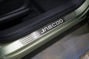 Накладки на пороги, ТСС Тюнинг JAECOO (JAECOO) J7 (Джей) (2023-2024)  (лист шлифованный надпись Jaecoo)