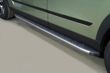 22 499 р. Пороги алюминиевые с пластиковой накладкой ТСС Тюнинг JAECOO J7 (2023-2024) (карбон серые). Увеличить фотографию 1