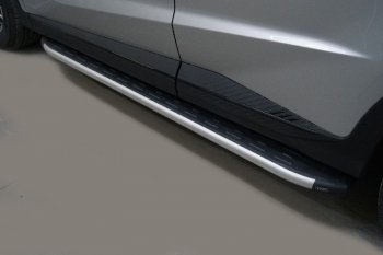 Пороги алюминиевые с пластиковой накладкой ТСС Тюнинг Jetour X70 Plus (2023-2024)