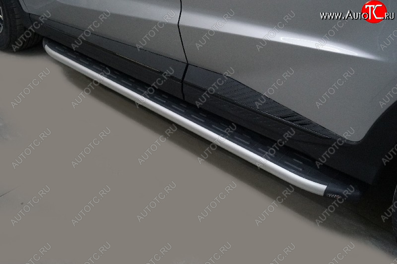 21 349 р. Пороги алюминиевые с пластиковой накладкой ТСС Тюнинг Jetour X70 Plus (2023-2024)