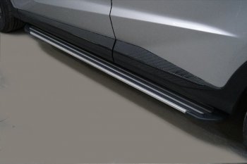 21 349 р. Пороги алюминиевые Slim Line ТСС Тюнинг  Jetour X70 Plus (2023-2024) (Silver). Увеличить фотографию 1