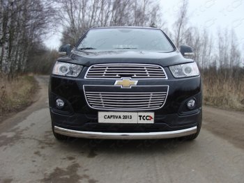 Вставка переднего бампера ТСС Тюнинг Chevrolet Captiva 2-ой рестайлинг (2013-2016) ()