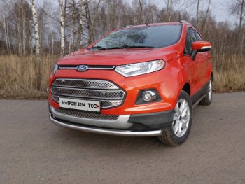 12 999 р. Защита переднего бампера нижняя d60,3 мм ТСС Тюнинг  Ford EcoSport (2013-2019) (нержавейка). Увеличить фотографию 1