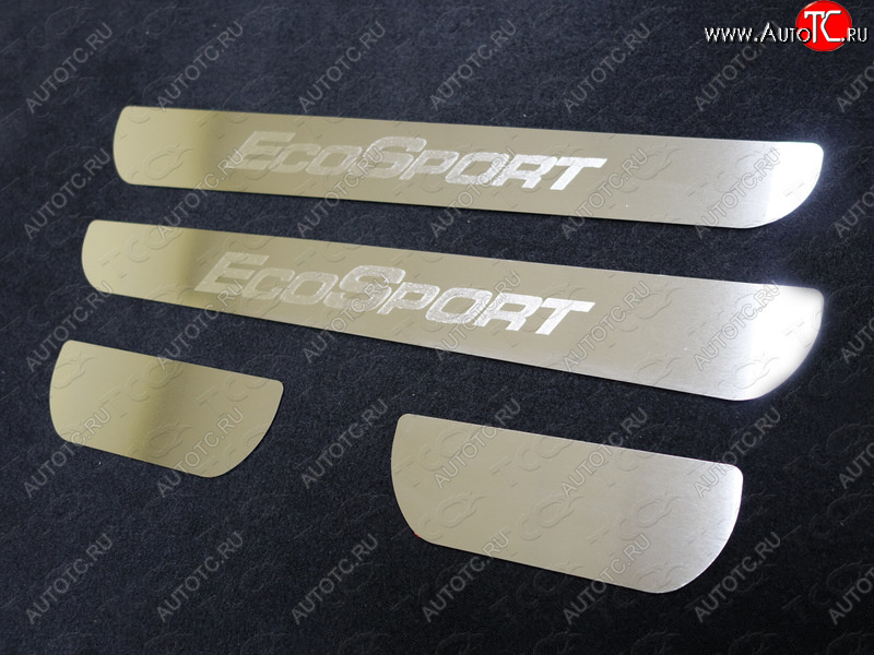 2 799 р. Накладки на пороги ТСС Тюнинг  Ford EcoSport (2013-2019) (лист шлифованный надпись EcoSport)