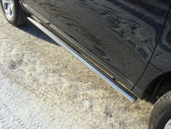 15 999 р. Защита порогов труба d60,3 мм ТСС Тюнинг Ford Edge 1 рестайлинг (2011-2014) (серые). Увеличить фотографию 1
