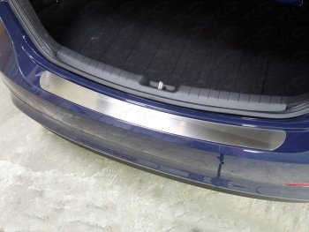 2 269 р. Накладка на задний бампер ТСС Тюнинг Hyundai Elantra AD дорестайлинг (2016-2019) (Лист шлифованный). Увеличить фотографию 1