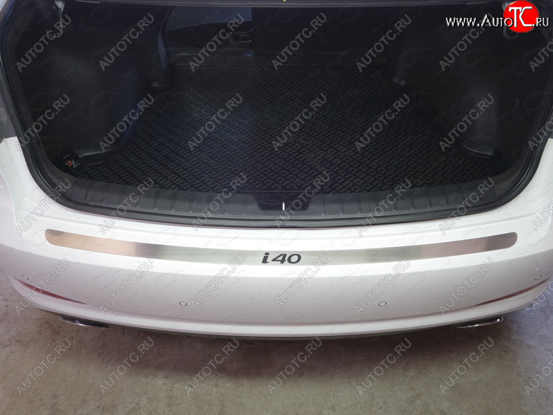 2 799 р. Накладка на задний бампер ТСС Тюнинг  Hyundai I40  1 VF (2011-2019) (надпись i40)