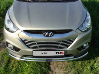 15 299 р. Защита переднего бампера нижняя d50,8*50,8 мм ТСС Тюнинг  Hyundai IX35  1 LM (2009-2013) (нержавейка). Увеличить фотографию 1