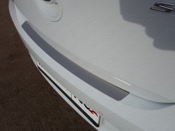 939 р. Накладка на задний бампер ТСС Тюнинг  Hyundai Solaris  1 хэтчбэк (2014-2017) (лист шлифованный). Увеличить фотографию 1