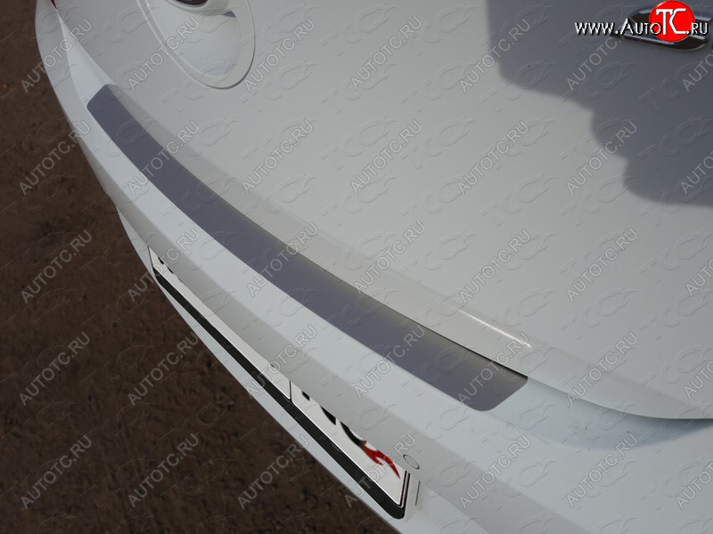 939 р. Накладка на задний бампер ТСС Тюнинг  Hyundai Solaris  1 хэтчбэк (2014-2017) (лист шлифованный)