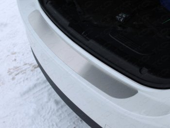 Накладка на задний бампер лист шлифованный, ТСС Тюнинг Mazda (Мазда) 6  GJ (2015-2018) GJ 1 рестайлинг универсал, 1-ый рестайлинг седан  (лист шлифованный )
