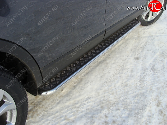 27 599 р.  Пороги с площадкой 42,4 мм ТСС Тюнинг Mazda CX-9 TB 2-ой рестайлинг (2012-2015) (серые)