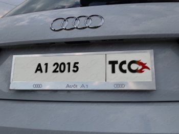 Рамка гос. номера ТСС Тюнинг Audi (Ауди) A1 (А1) ( 8X1 хэтчбэк 3 дв.,  8XA хэтчбэк 5 дв.) (2010-2014) 8X1 хэтчбэк 3 дв., 8XA хэтчбэк 5 дв. дорестайлинг, дорестайлинг  (нержавейка)